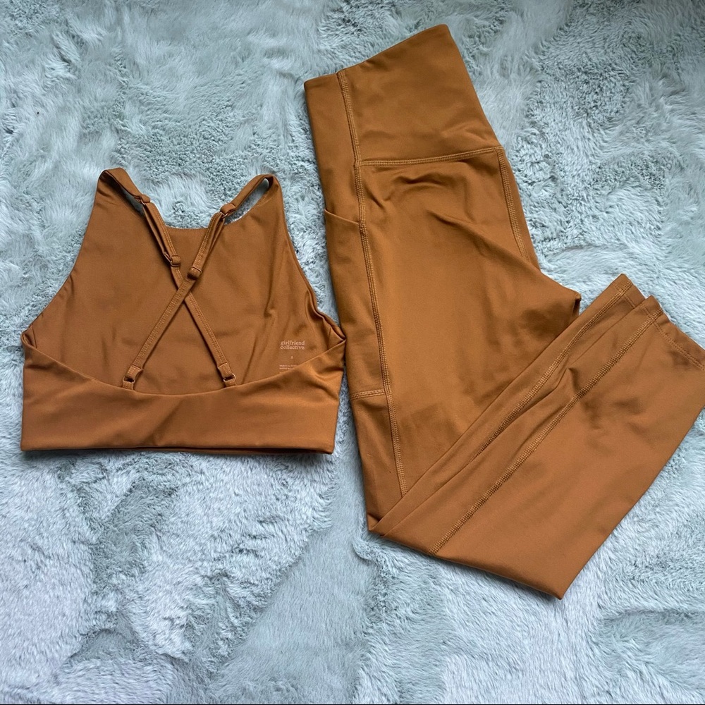 Girlfriend collective bra and leggings set size S